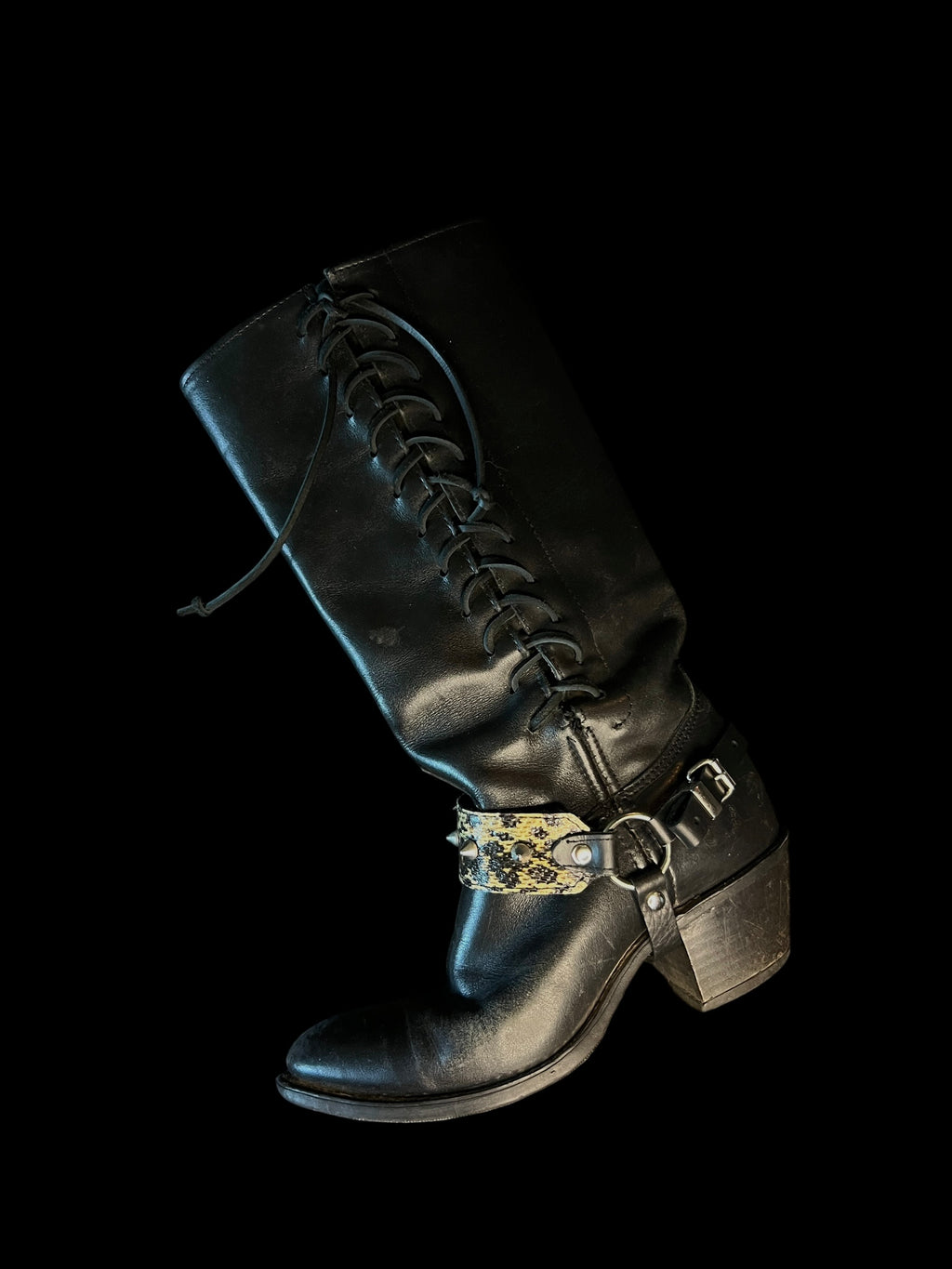 snakeskin boot harness