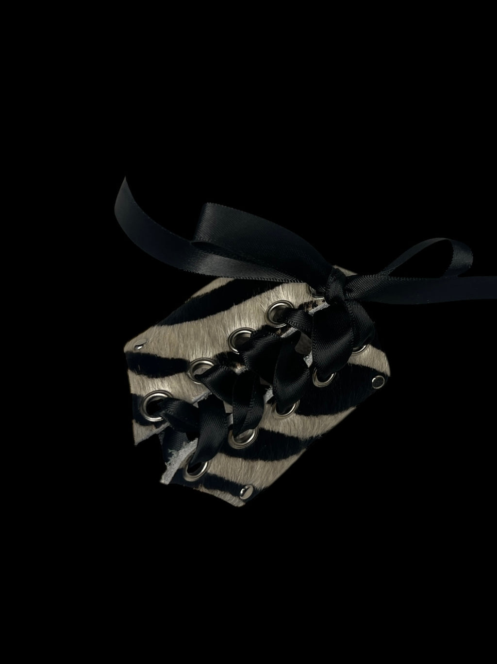 zebra studded corset cuff