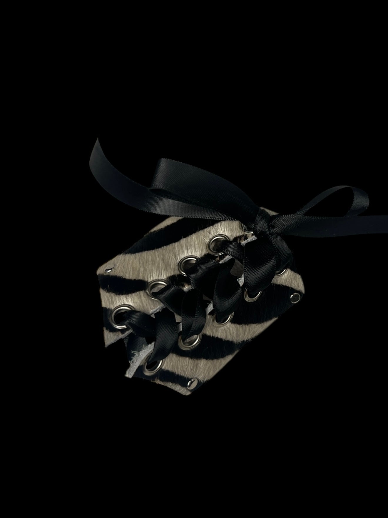 zebra studded corset cuff