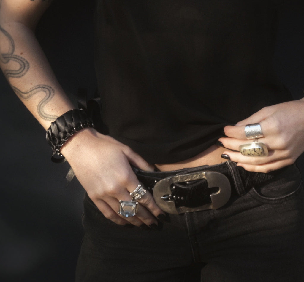 pierced corset cuff bracelet