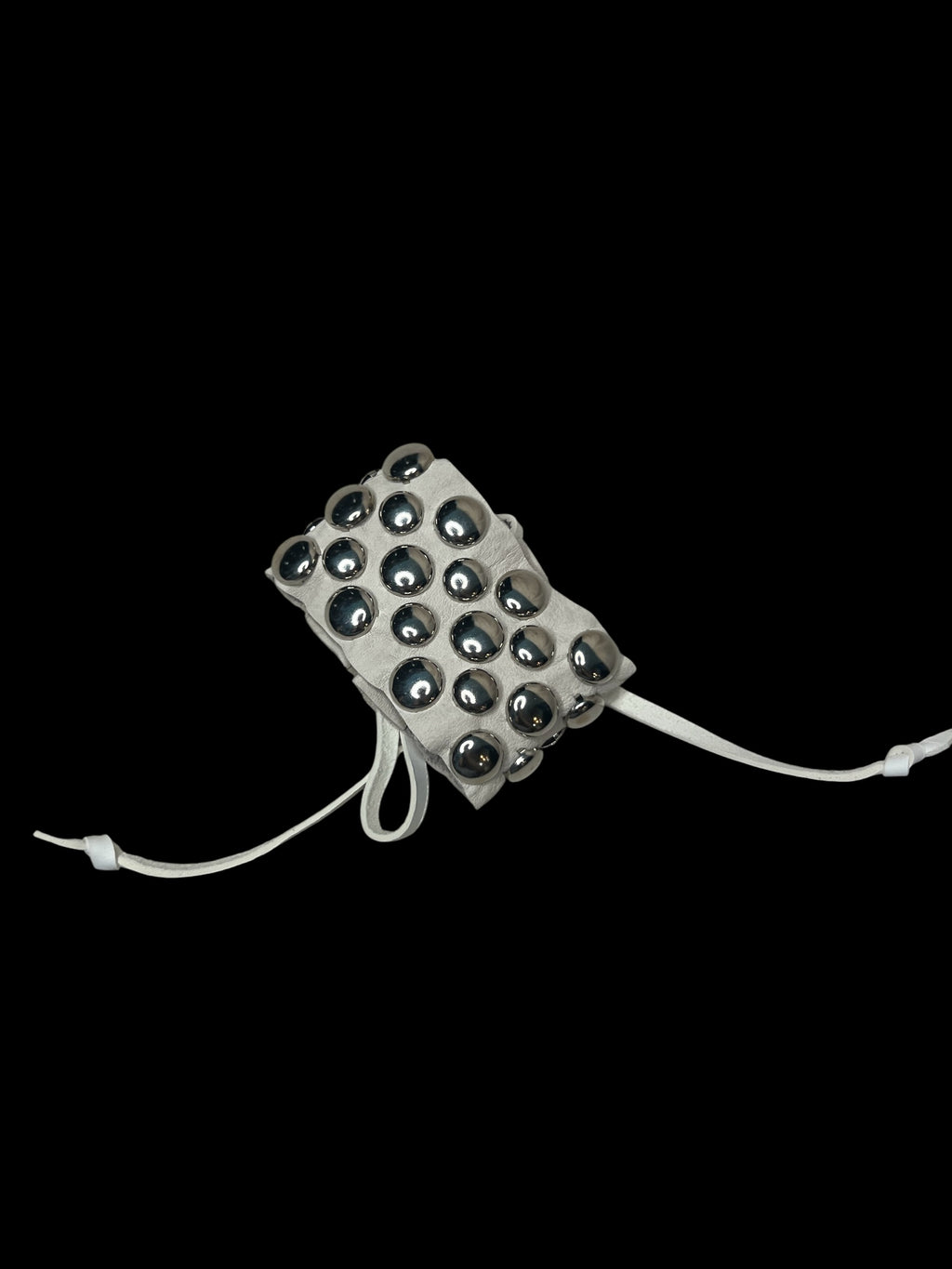 all-over stud corset cuff (ivory or black)
