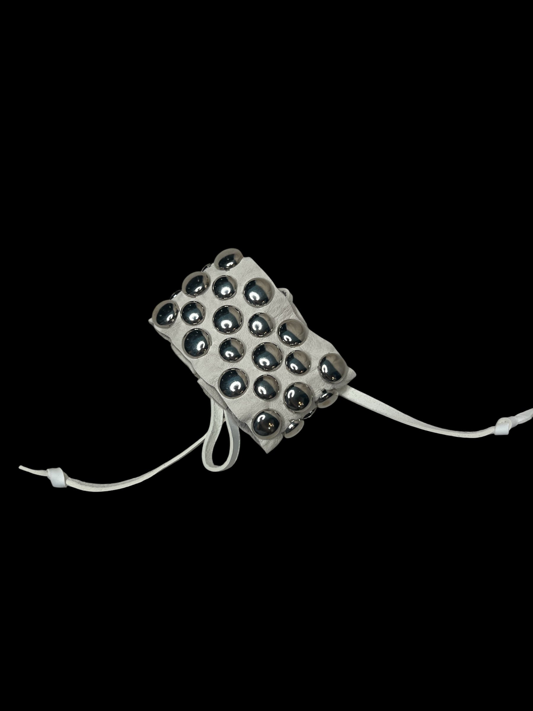 all-over stud corset cuff (ivory or black)