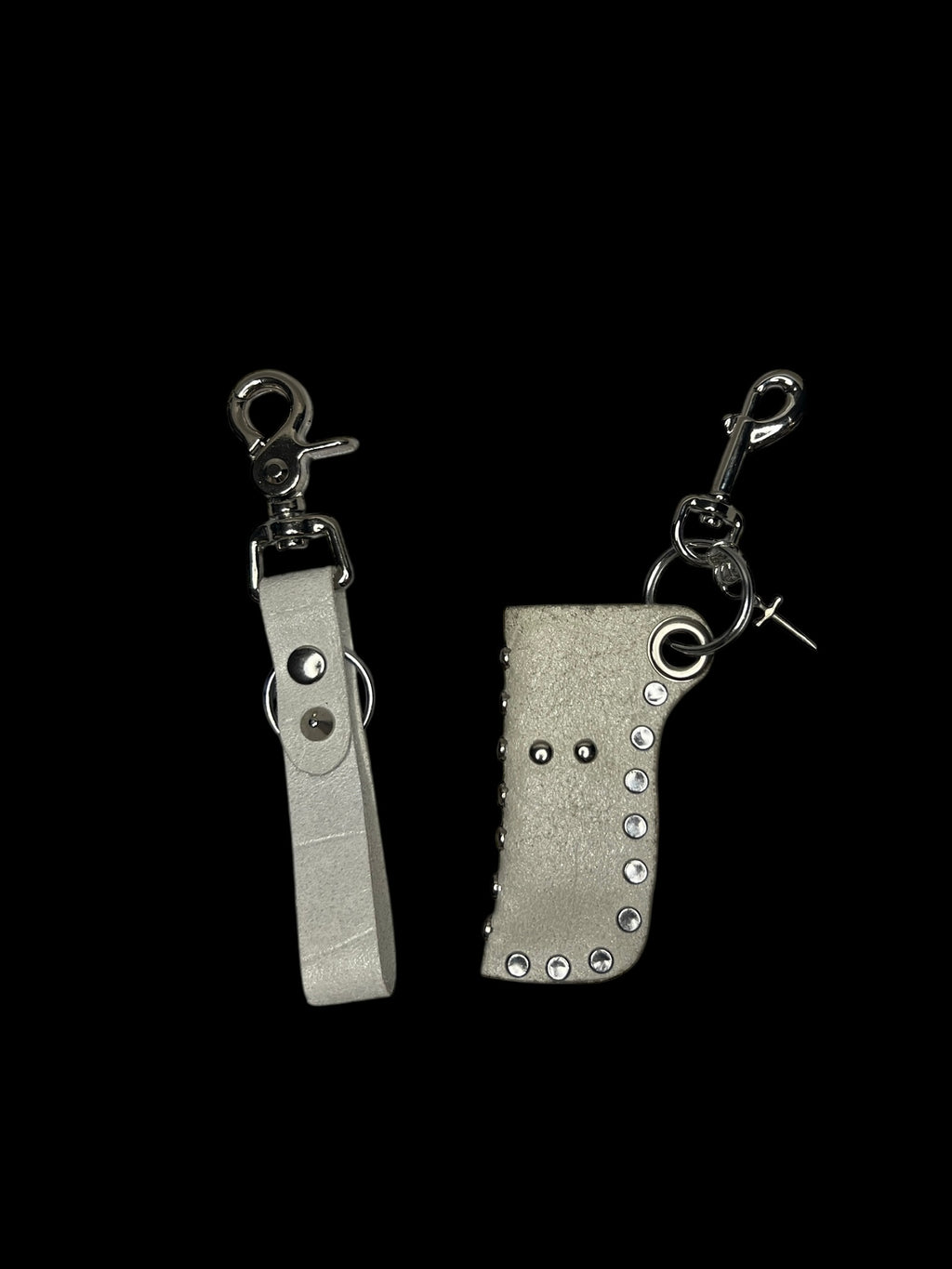 white cross lighter case keychain set
