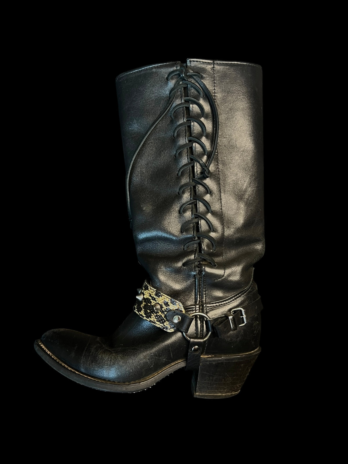 snakeskin boot harness
