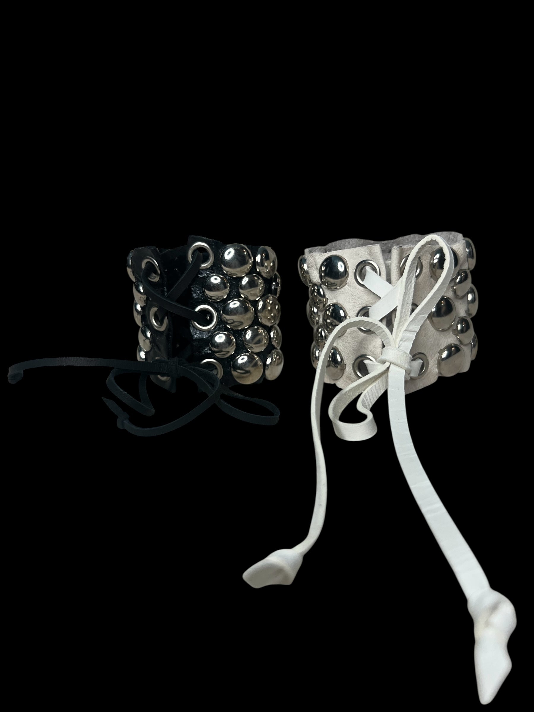 all-over stud corset cuff (ivory or black)