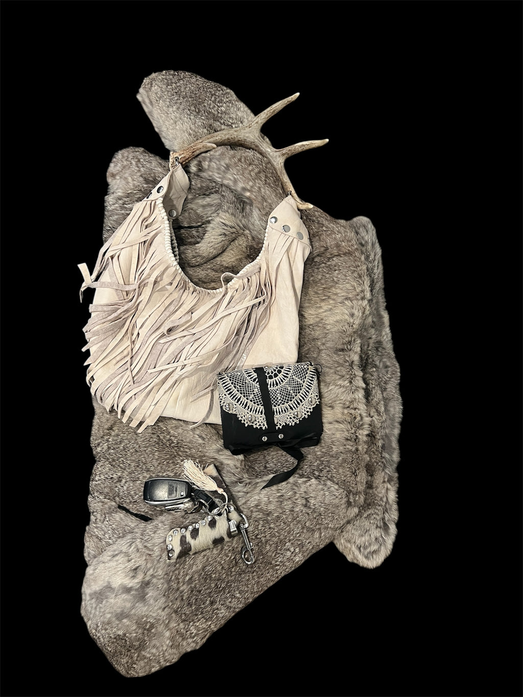 custom deer antler bag