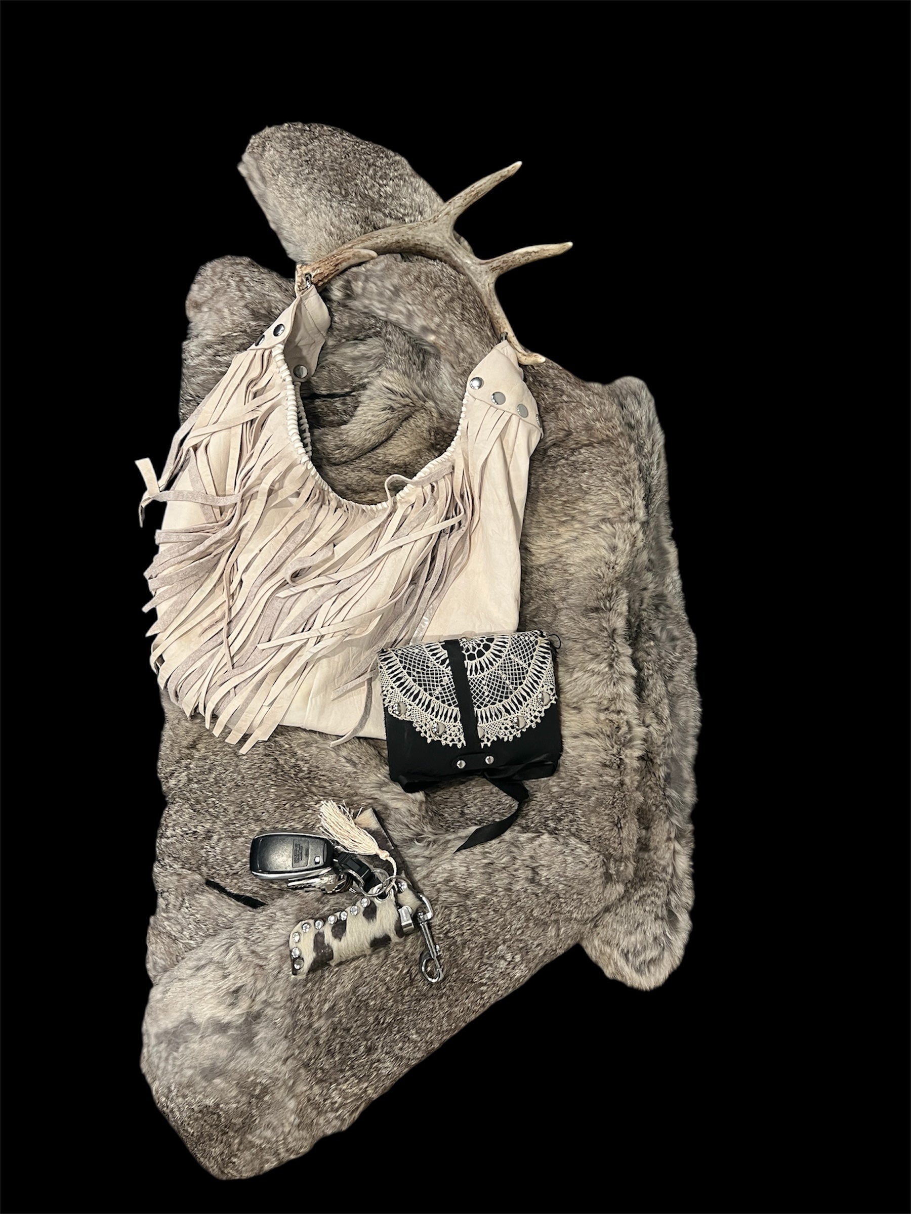 custom deer antler bag
