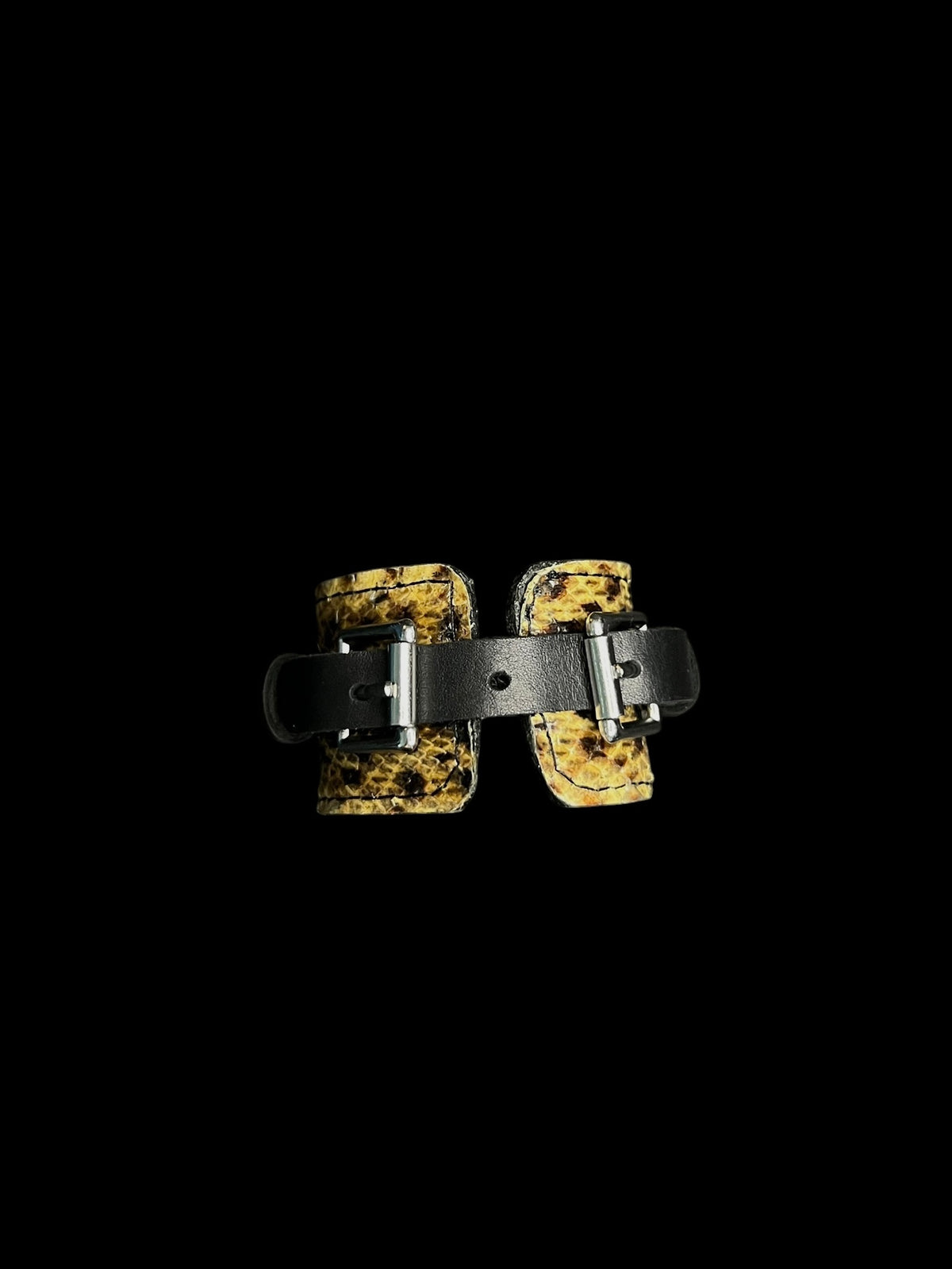 snakeskin buckle cuff