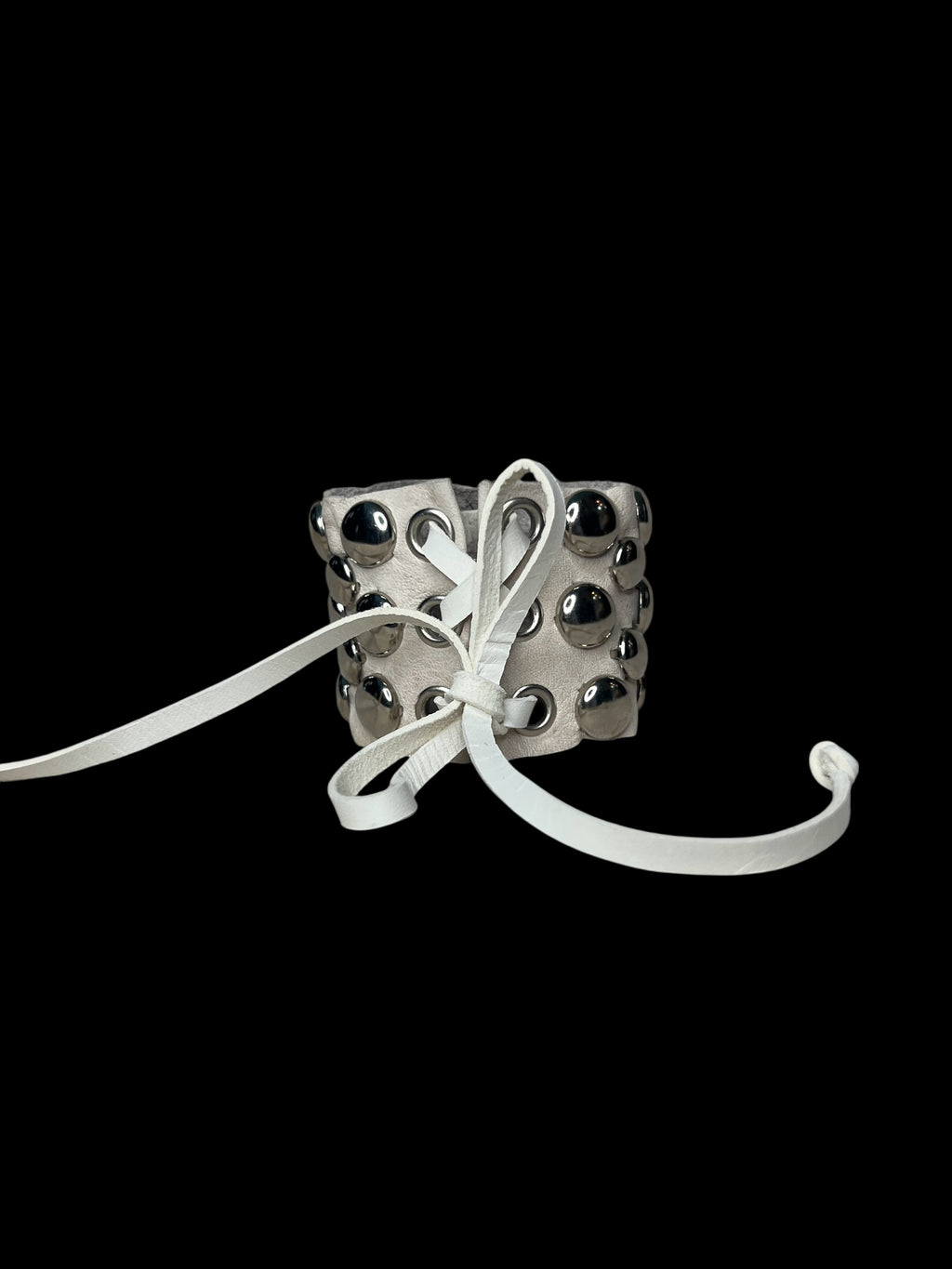 all-over stud corset cuff (ivory or black)
