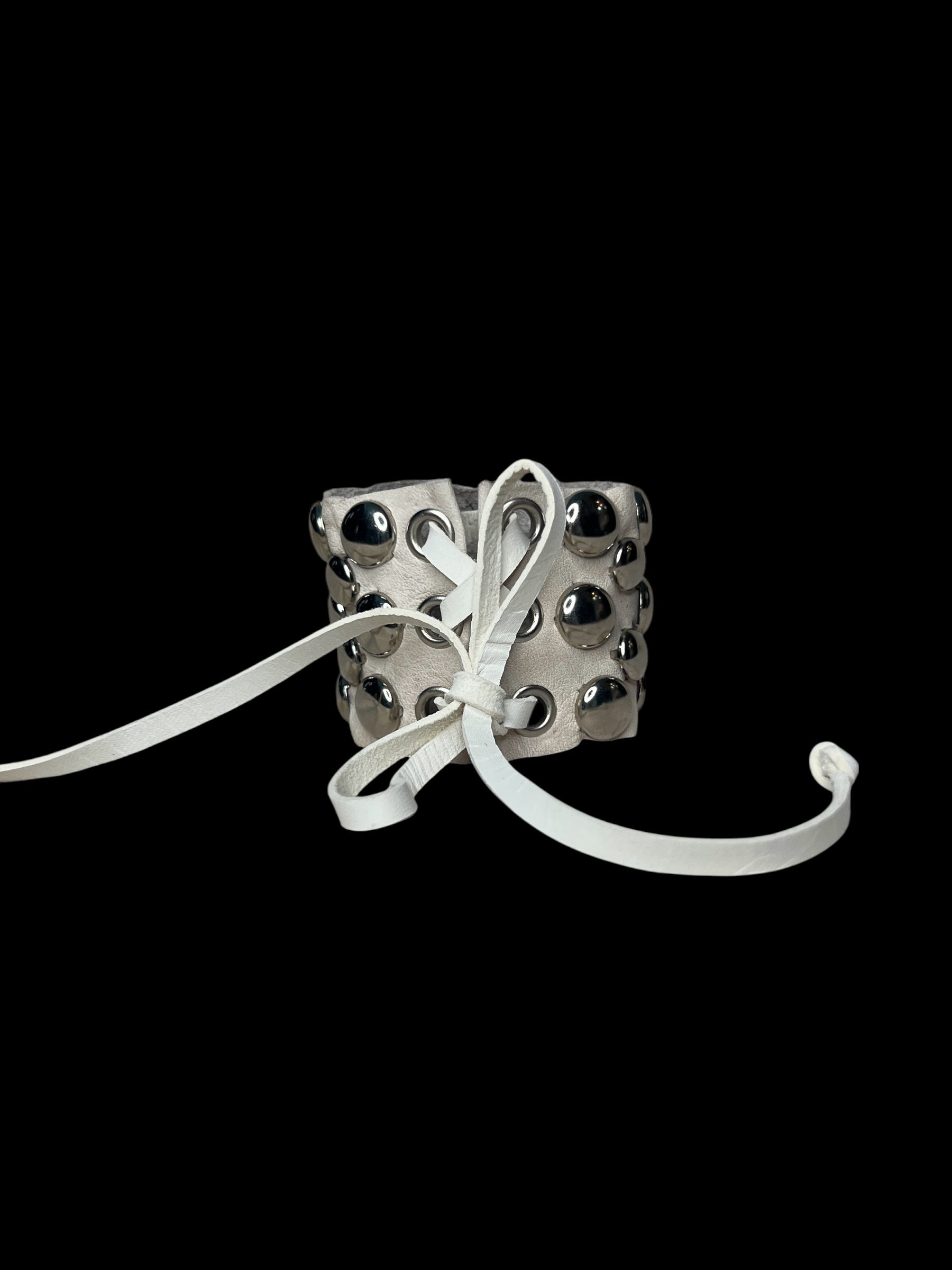 all-over stud corset cuff (ivory or black)