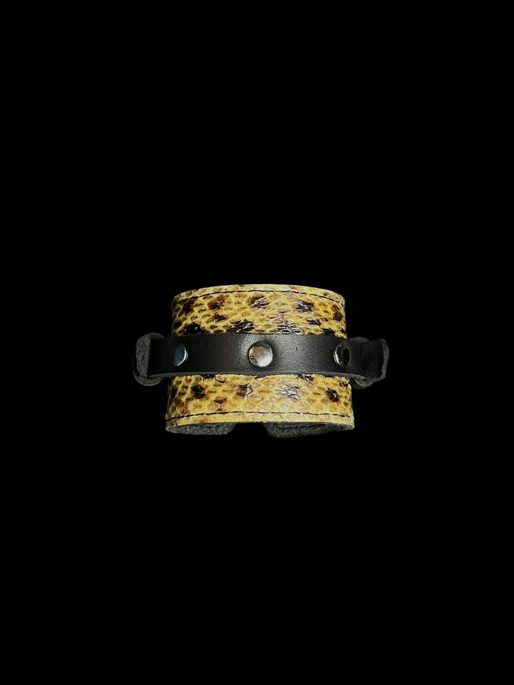 snakeskin buckle cuff