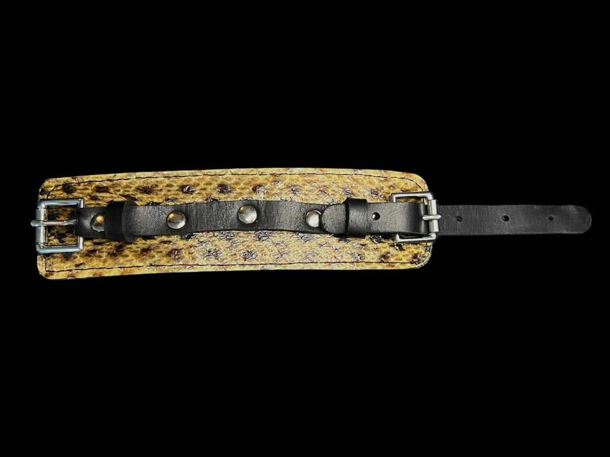snakeskin buckle cuff