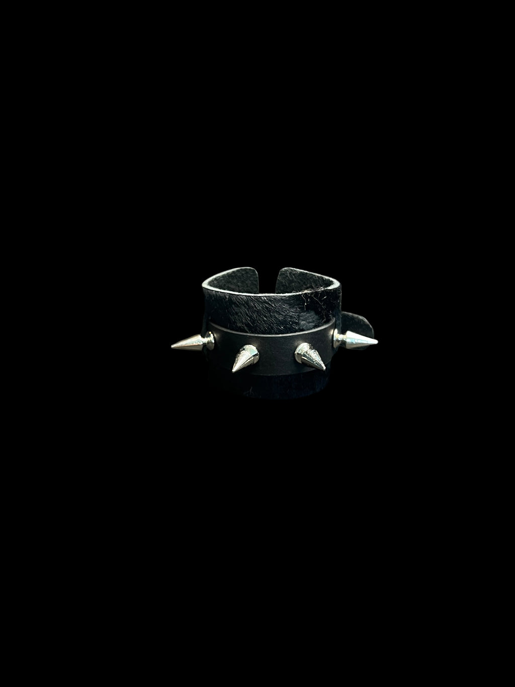 spiked pony hair cuff