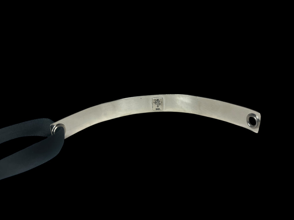 silver spike choker - onyx