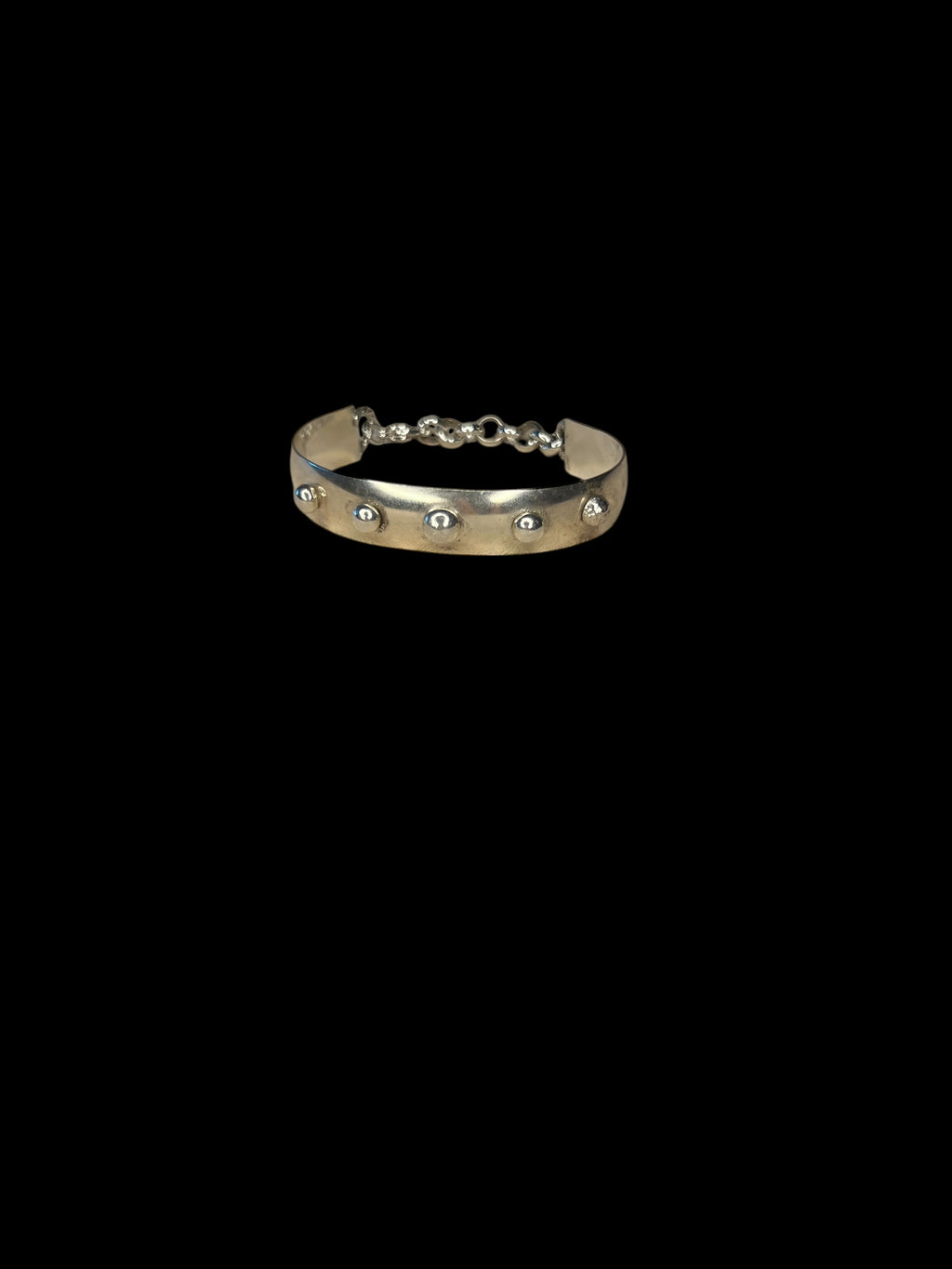 studded silver cuff bracelet