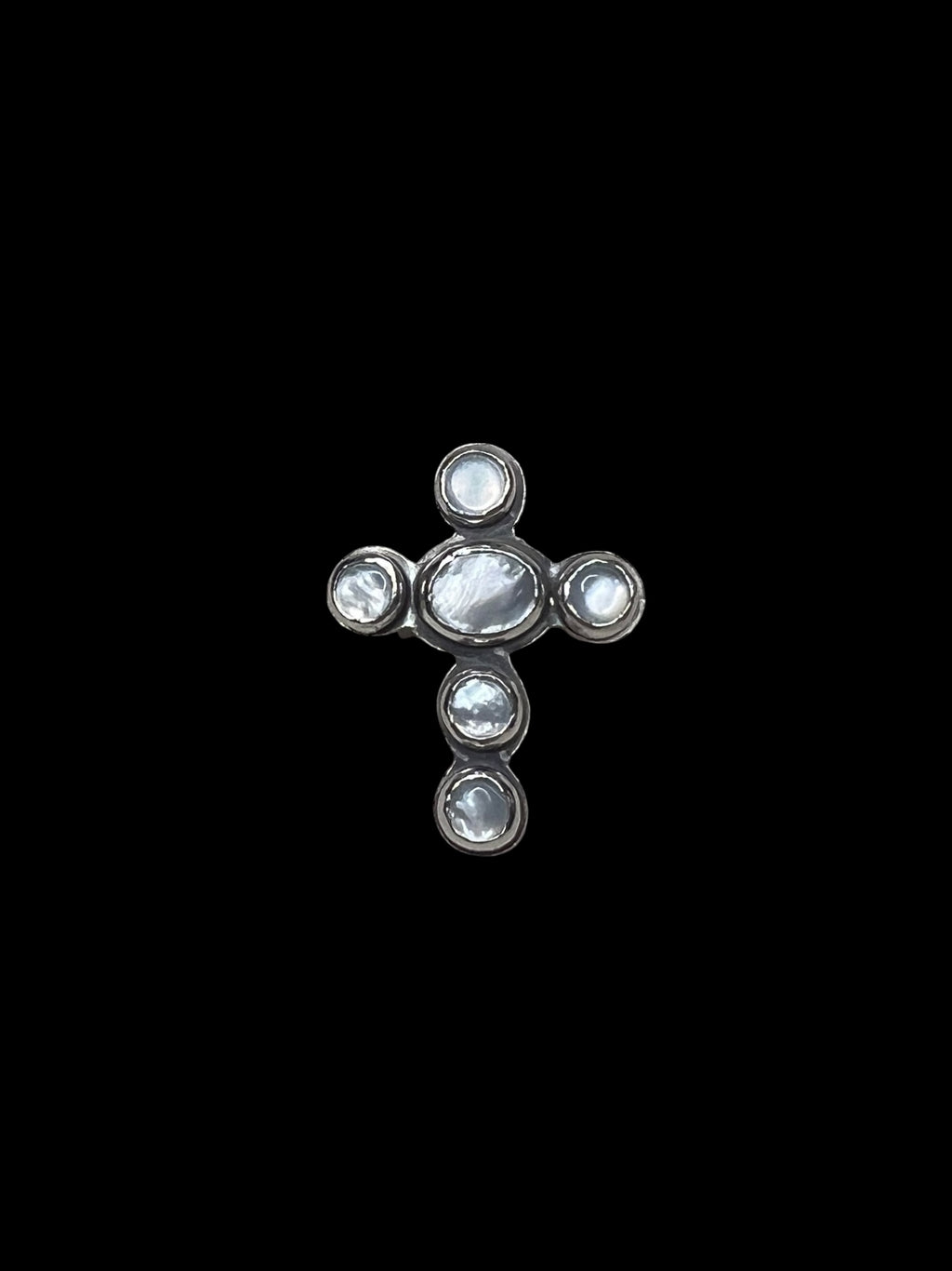 mother of pearl cross ring