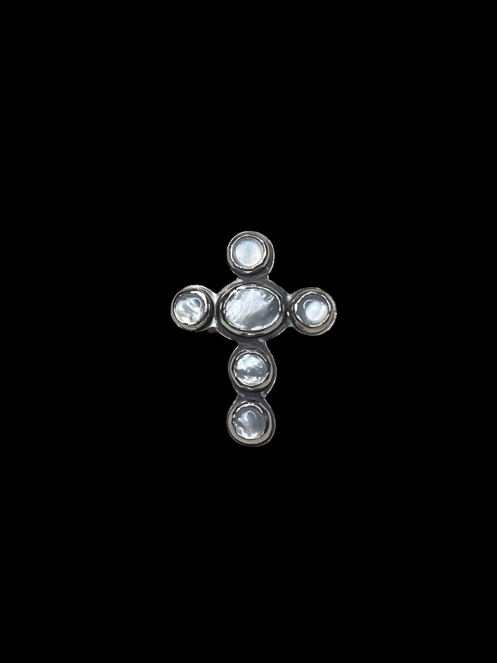 mother of pearl cross ring