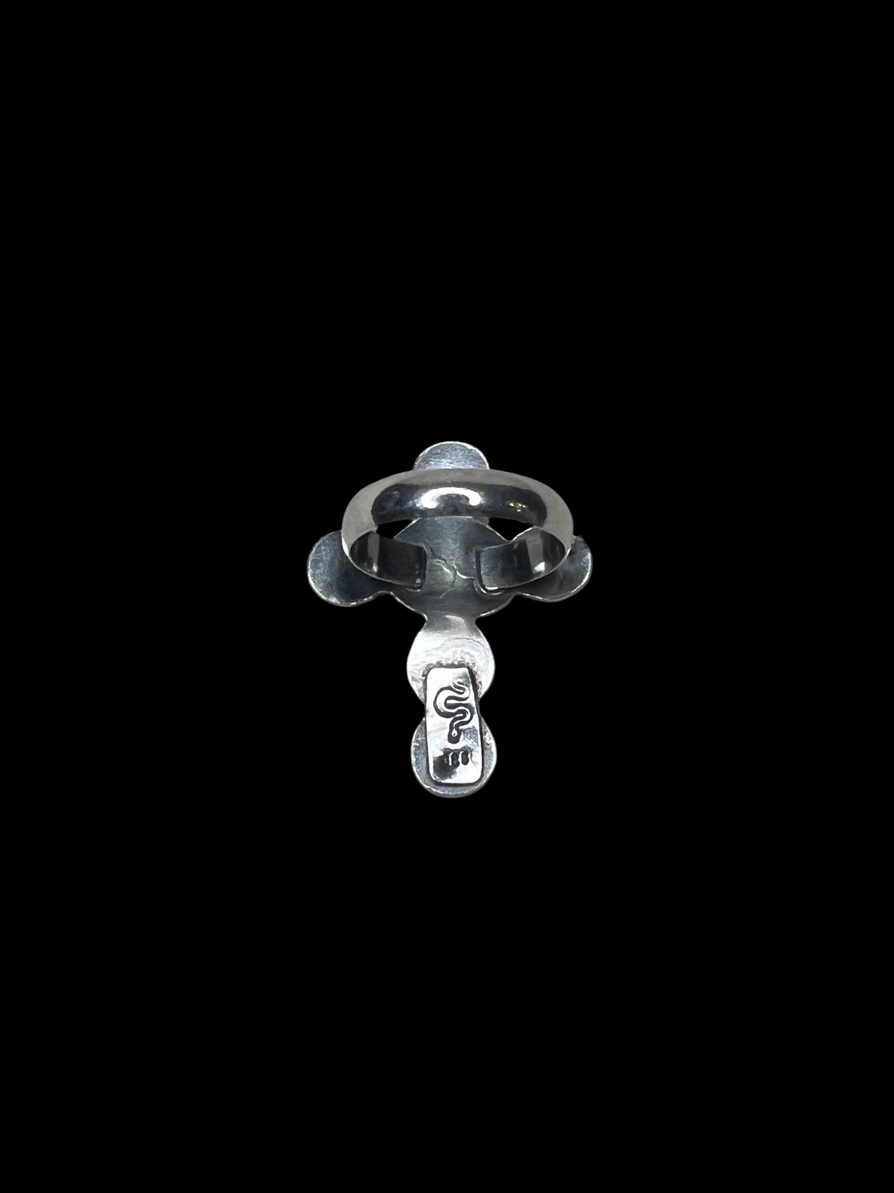 mother of pearl cross ring