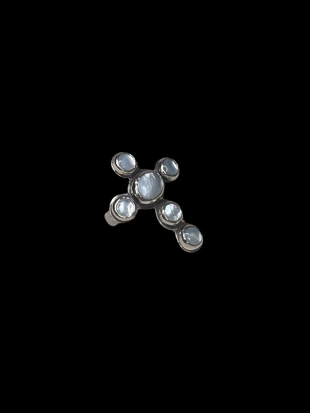 mother of pearl cross ring