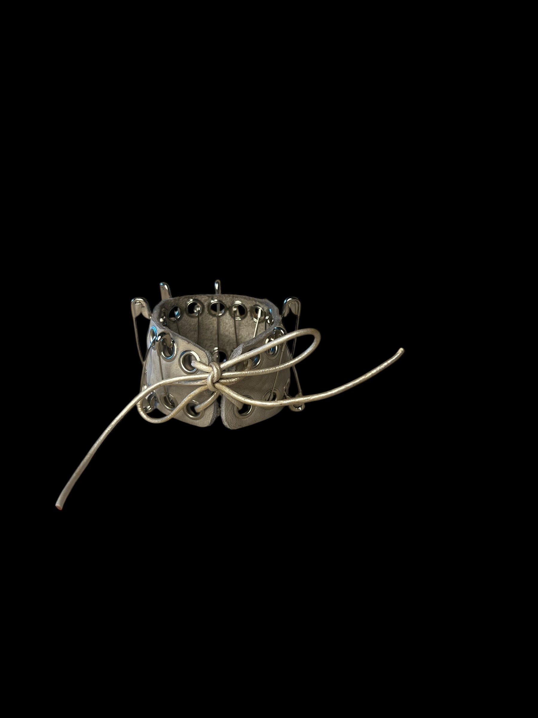 ivory safety pin cuff