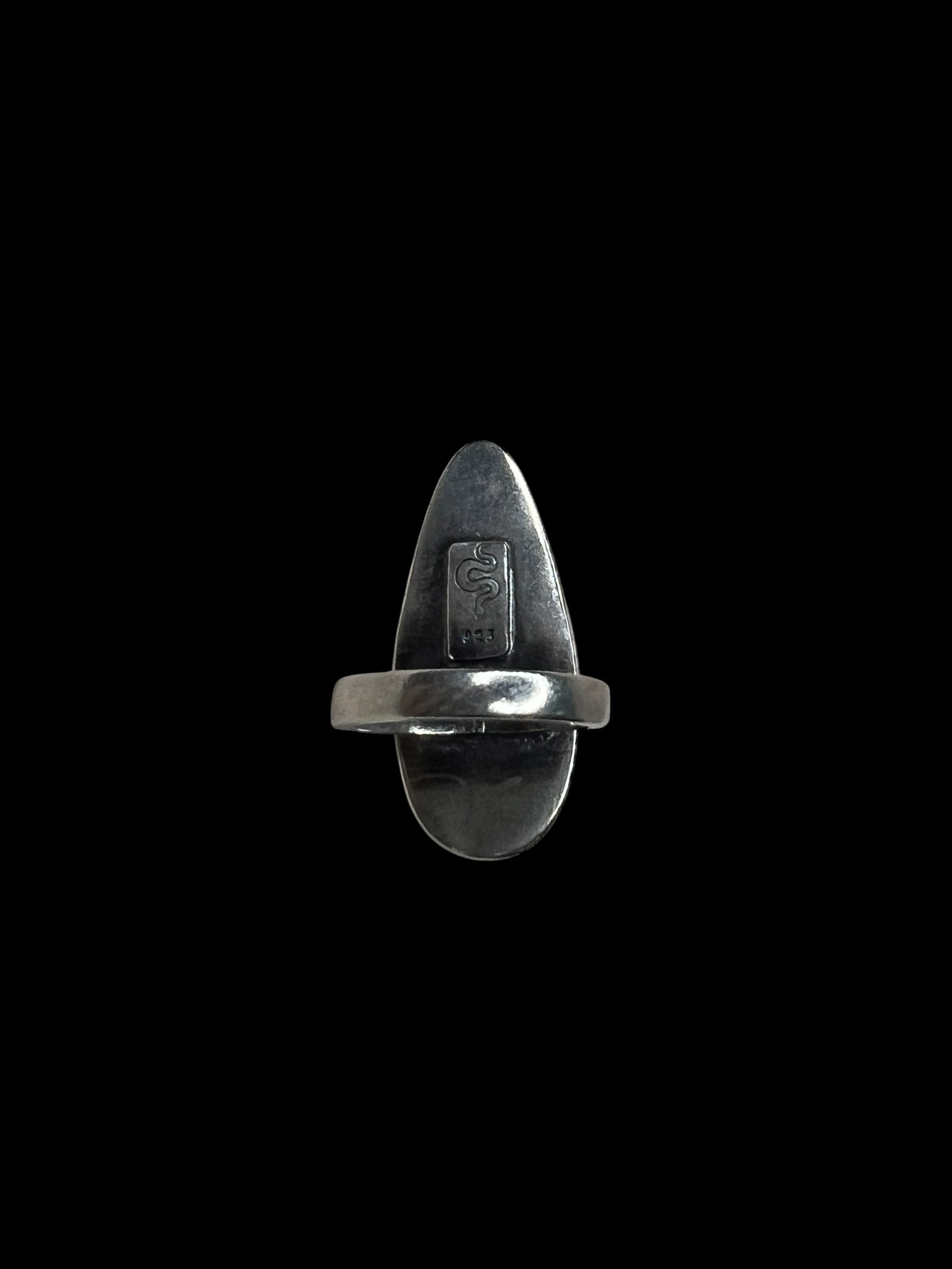 serpent teardrop ring