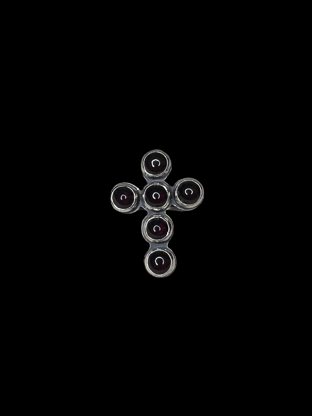 garnet cross ring