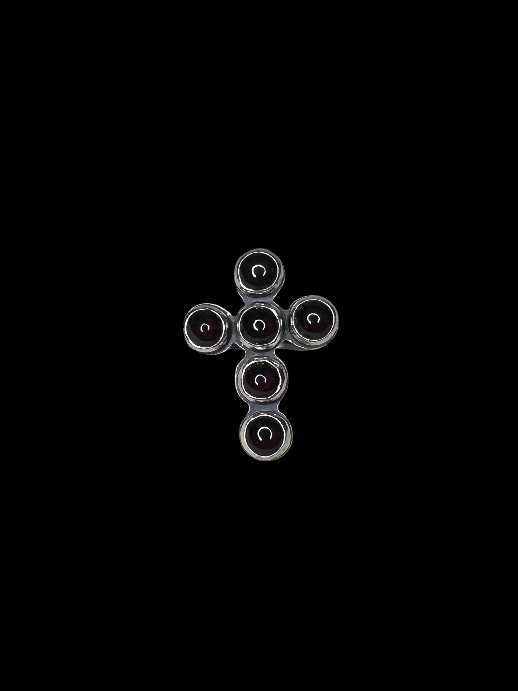 garnet cross ring