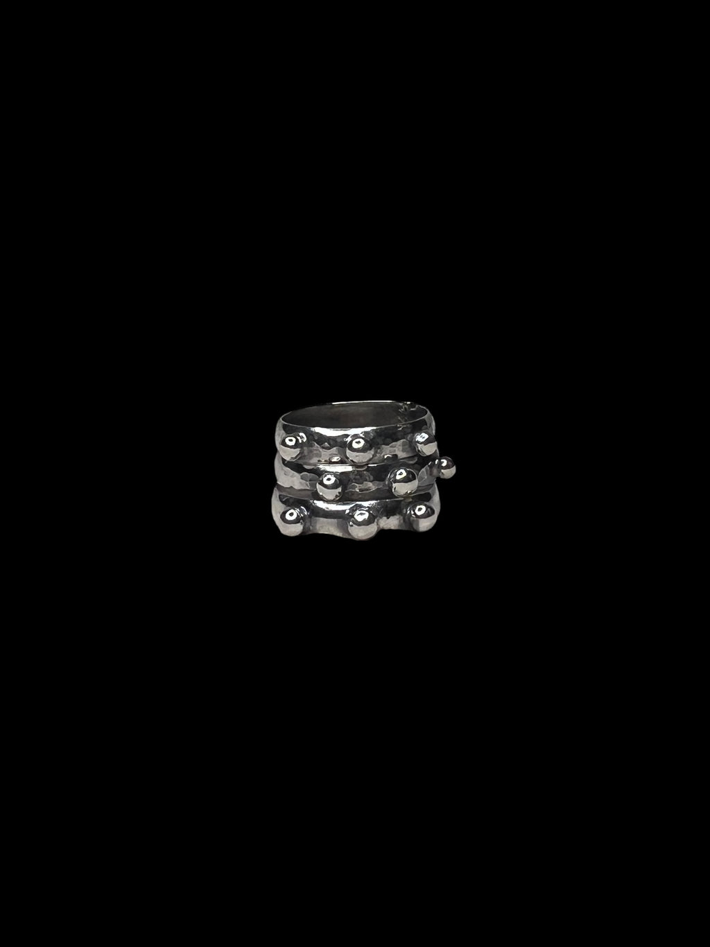 studded stacker ring set