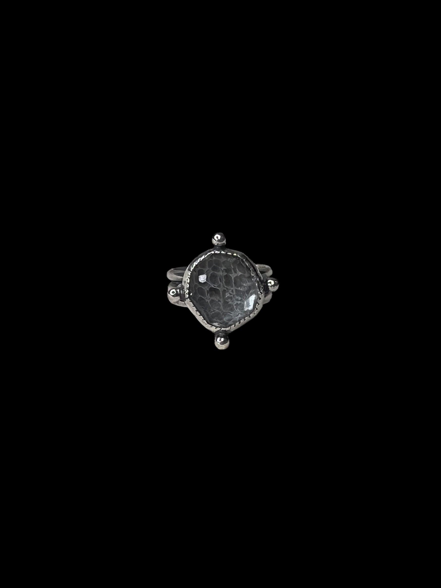faceted serpent ring