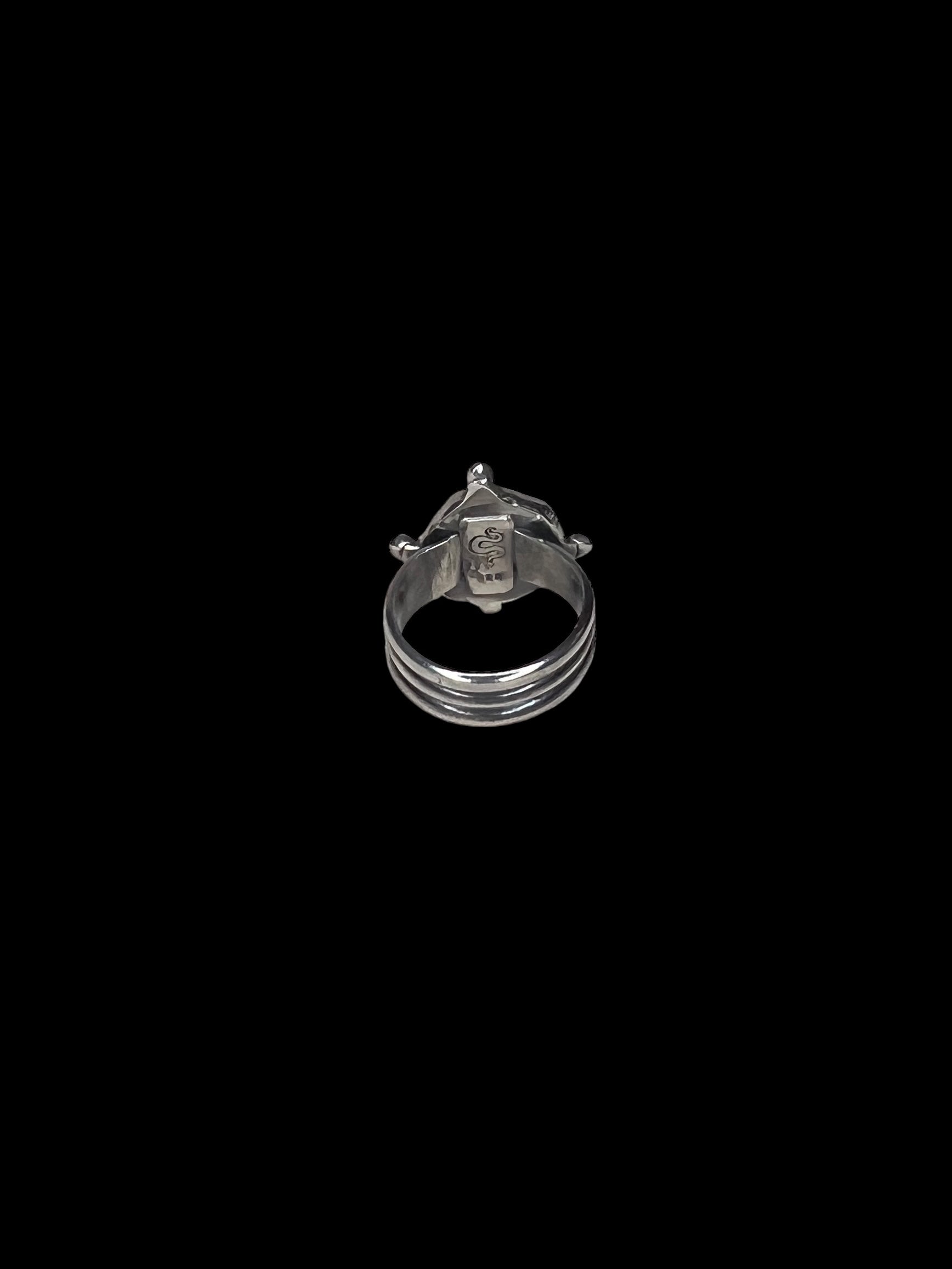 faceted serpent ring