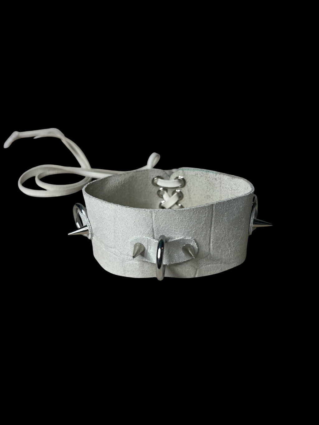 spiked o-ring corset choker